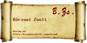 Börzsei Zsolt névjegykártya