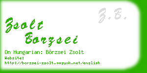 zsolt borzsei business card