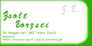 zsolt borzsei business card